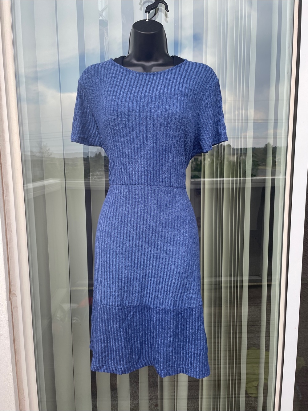 GAP Navy Ribbed Blue Dress